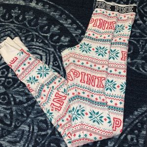 PINK HOLIDAY LEGGINGS